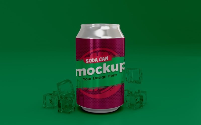 Soda Can Mockup Design 03 Product Mockup