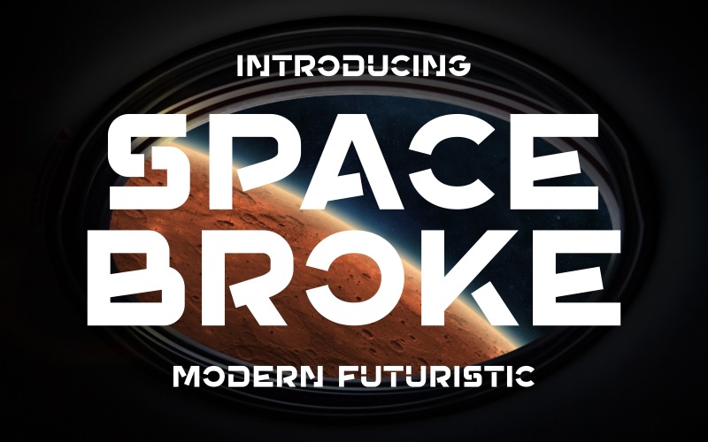 Space Broke - Modern Futuristic Font