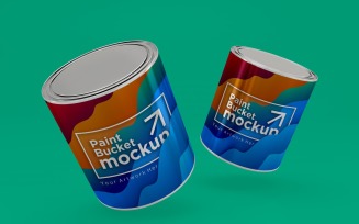 Steel Paint Bucket Container packaging mockup 05
