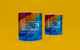 Steel Paint Bucket Container packaging mockup 09