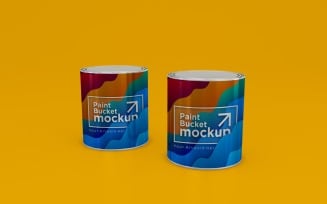 Steel Paint Bucket Container packaging mockup 15