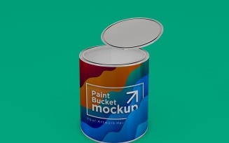 Steel Paint Bucket Container packaging mockup 26
