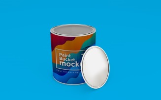 Steel Paint Bucket Container packaging mockup 28