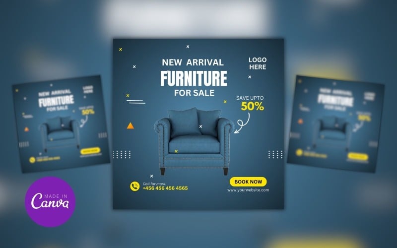 Free Furniture For Sale Canva Design Template Social Media