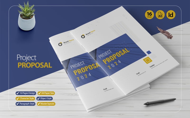 Project Proposal - Clean and Minimal Project proposal Template Magazine Template