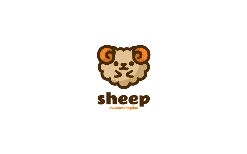 Sheep Mascot Cartoon Logo 2 Logo Template