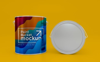 Steel Paint Bucket Container packaging mockup 39