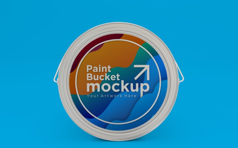 Steel Paint Bucket Container packaging mockup 40 Product Mockup