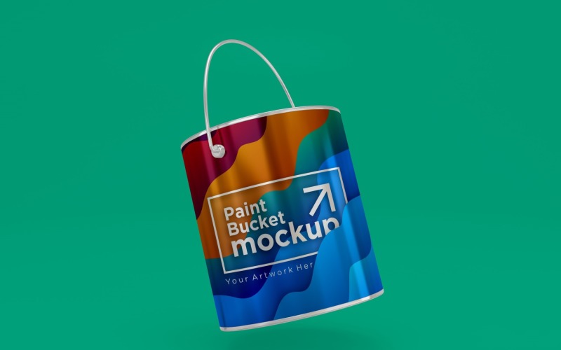 Steel Paint Bucket Container packaging mockup 47 Product Mockup