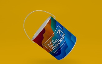 Steel Paint Bucket Container packaging mockup 48