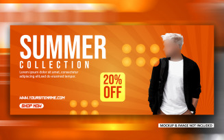 Summer Collection Social media brand promotional ads banner EPS design template