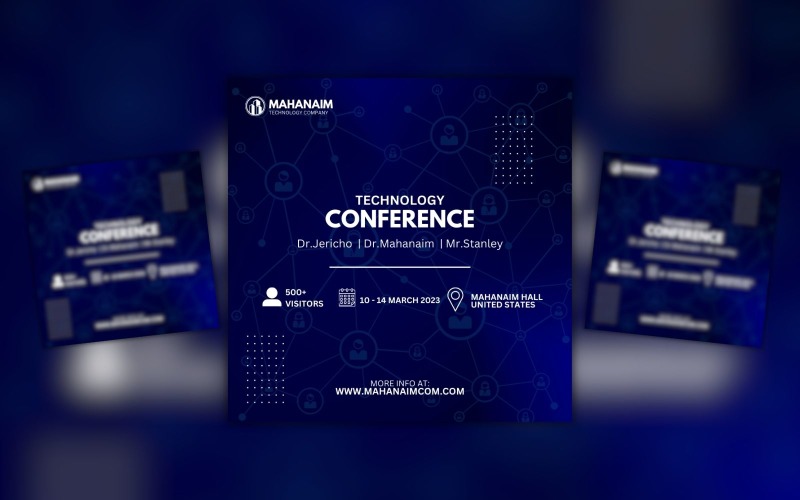 Technology Conference Canva Design Template Social Media
