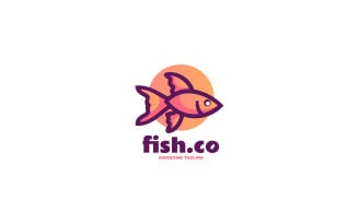 Betta Fish Simple Mascot Logo 1