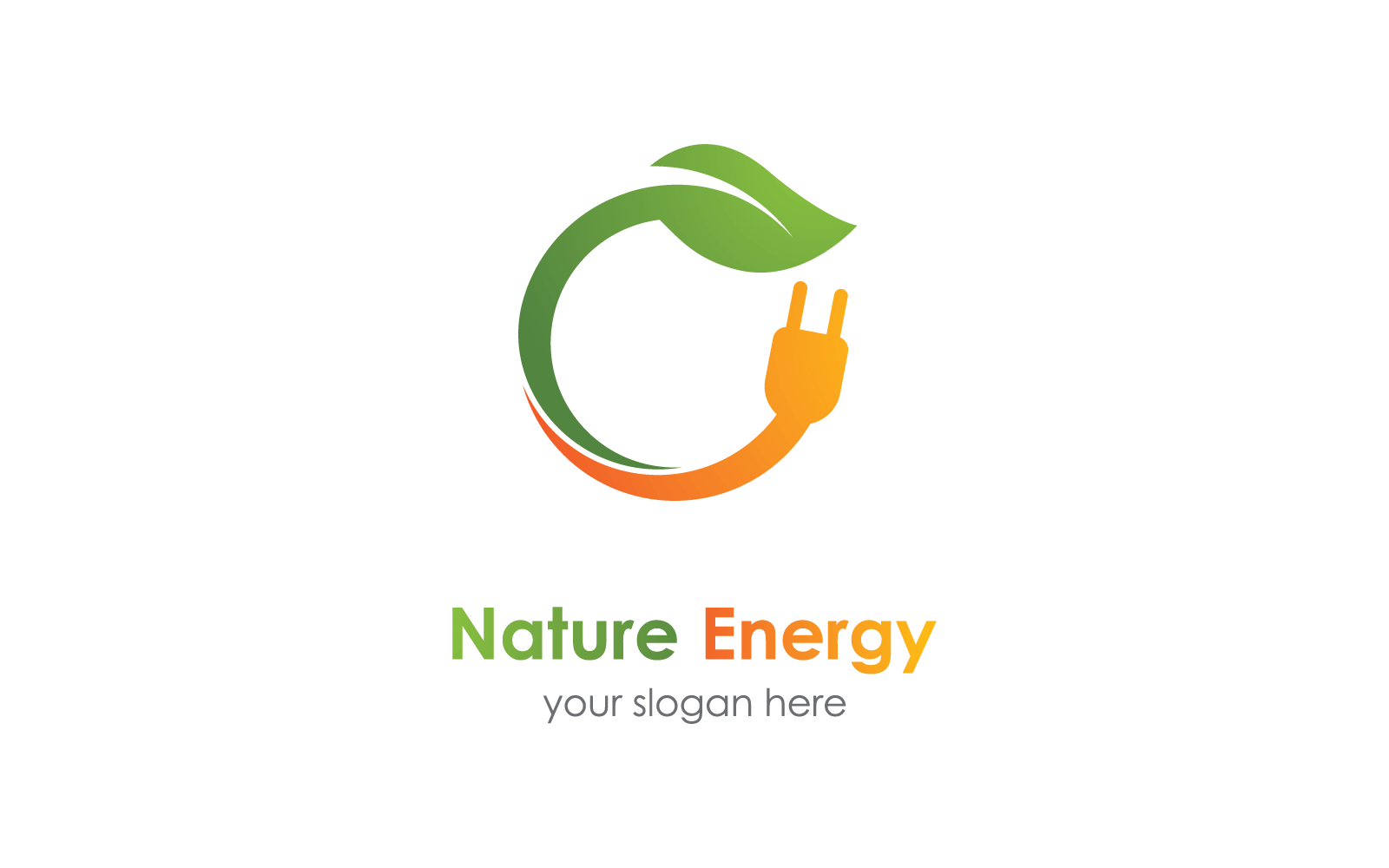 Eco energy logo icon vector illustration design template