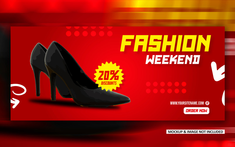Fashion weekend promotional social media EPS vector cover banner templates Social Media