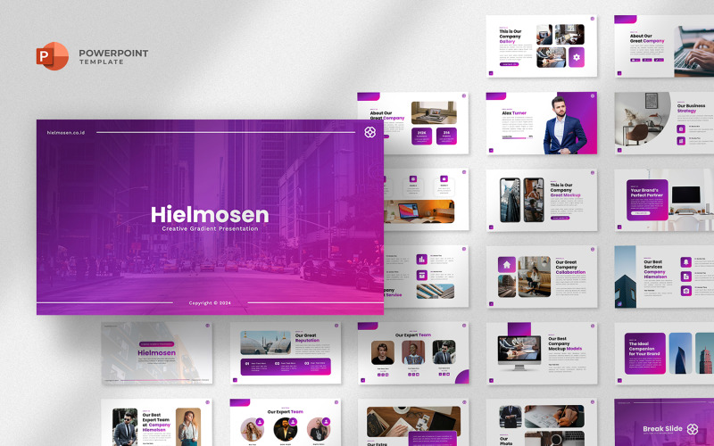 Heilmosen - Creative Gradient Powerpoint Template PowerPoint Template