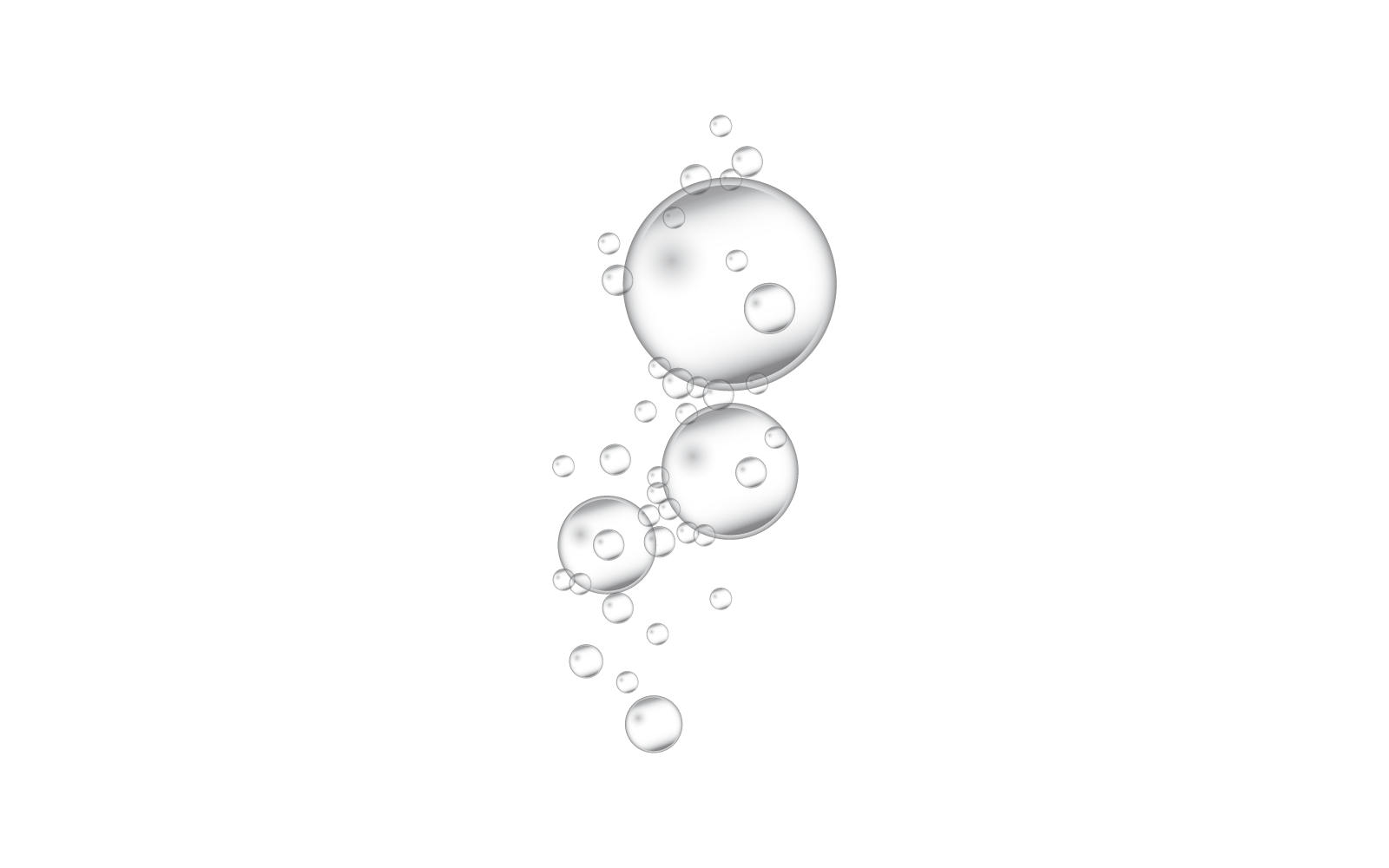 Modèle d'icône de conception d'illustration de bulle réaliste naturel