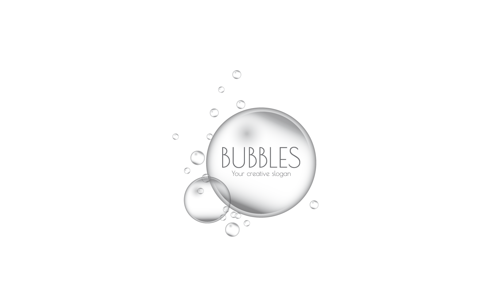 Natural bubble realistic illustration vector design template