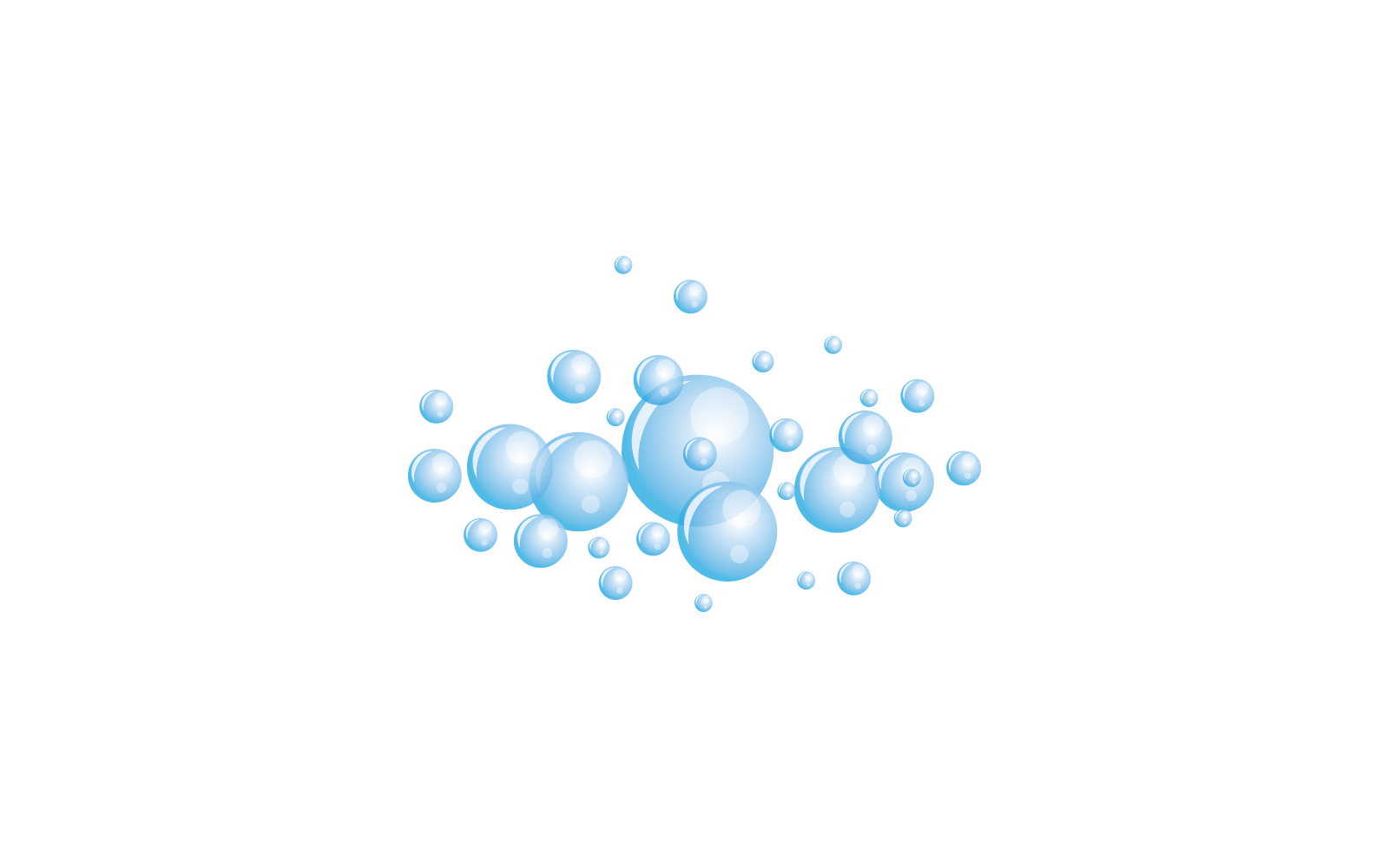 Natural realistic bubble design icon template