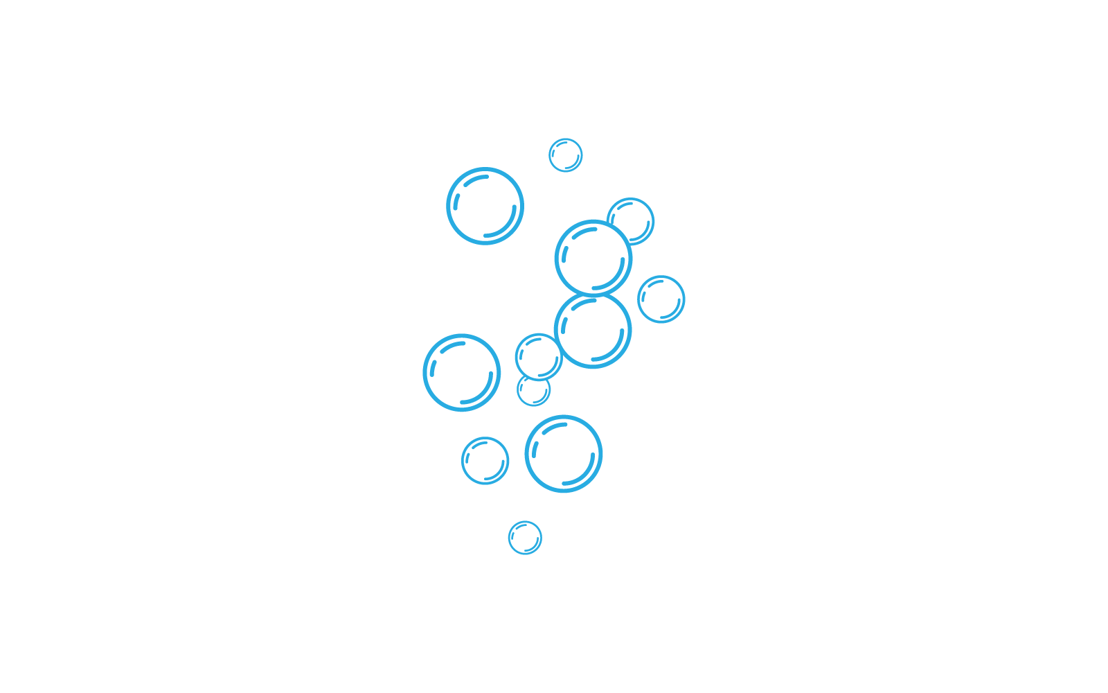 Natural realistic bubble flat design illustration vector template