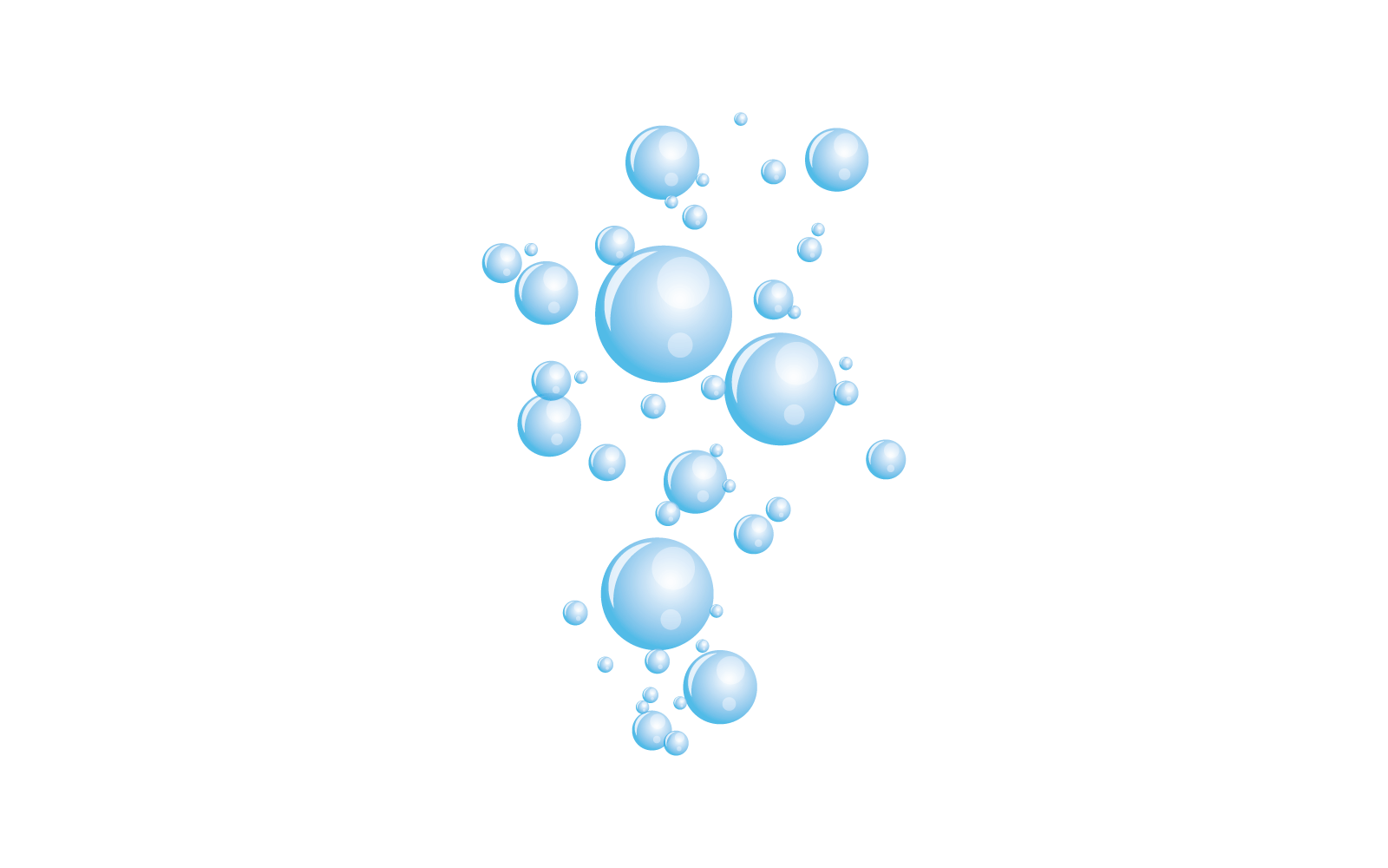 Natural realistic bubble illustration design vector