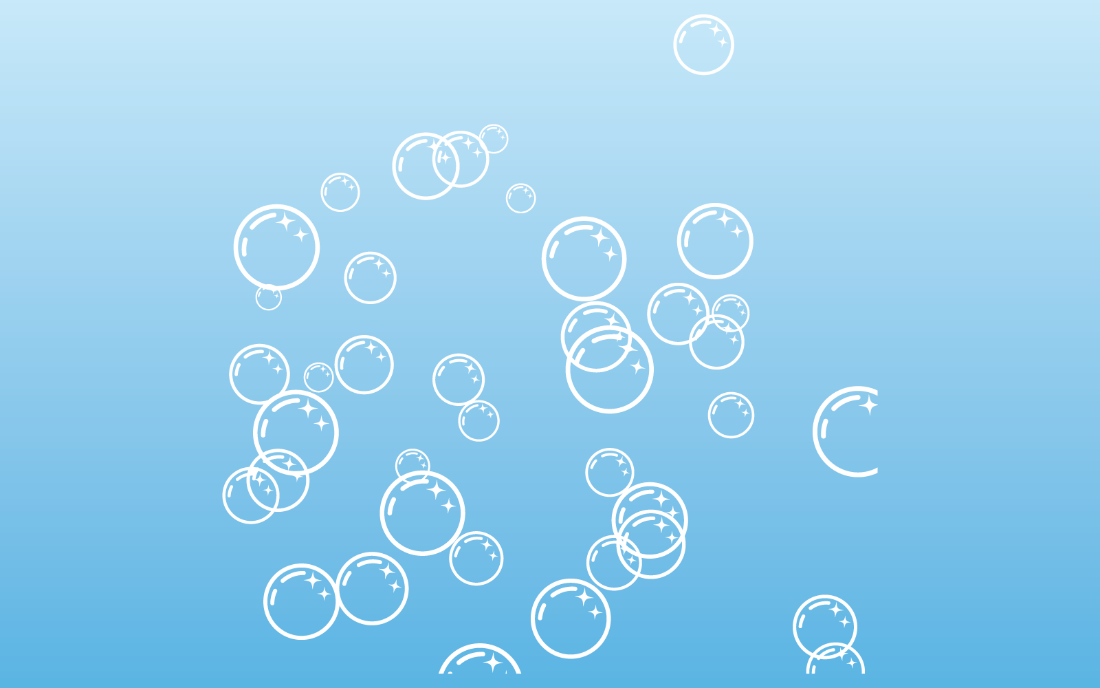 Natural realistic bubble illustration flat design icon