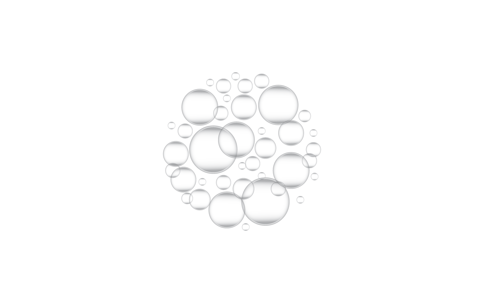Natural realistic bubble illustration icon template