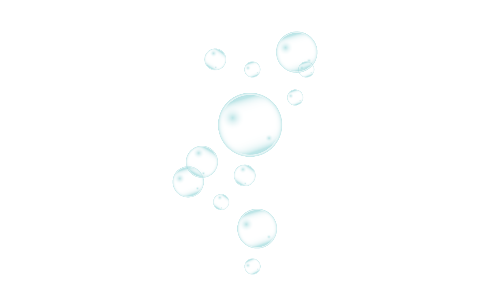 Natural realistic bubble illustration template