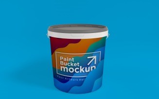 Plastic Paint Bucket Container packaging mockup 07