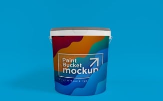 Plastic Paint Bucket Container packaging mockup 10
