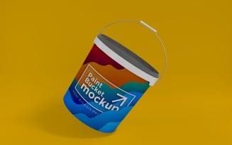 Plastic Paint Bucket Container packaging mockup 12