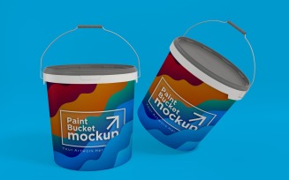 Plastic Paint Bucket Container packaging mockup 13