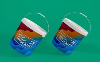 Plastic Paint Bucket Container packaging mockup 17