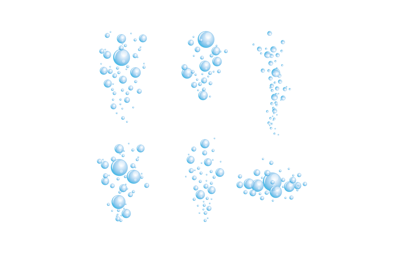 Realistic natural bubble illustration vector design template
