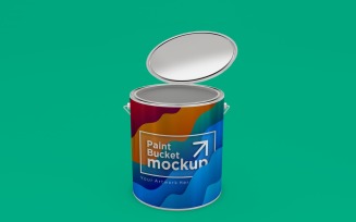 Steel Paint Bucket Container packaging mockup 53