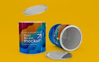 Steel Paint Bucket Container packaging mockup 54