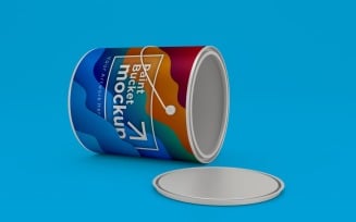 Steel Paint Bucket Container packaging mockup 55