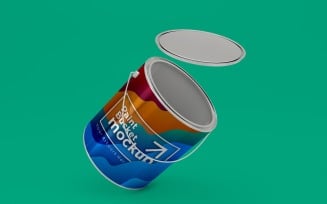 Steel Paint Bucket Container packaging mockup 56