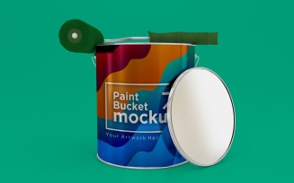 Steel Paint Bucket Container packaging mockup 62