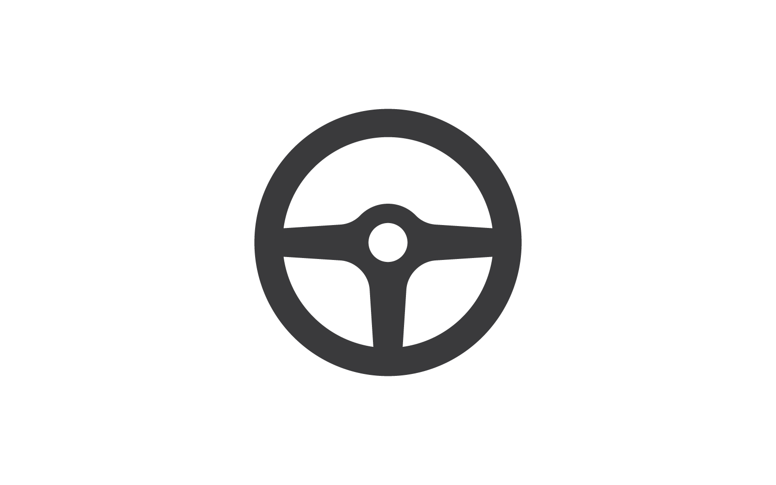 Steering wheel illustration logo icon vector flat design Logo Template