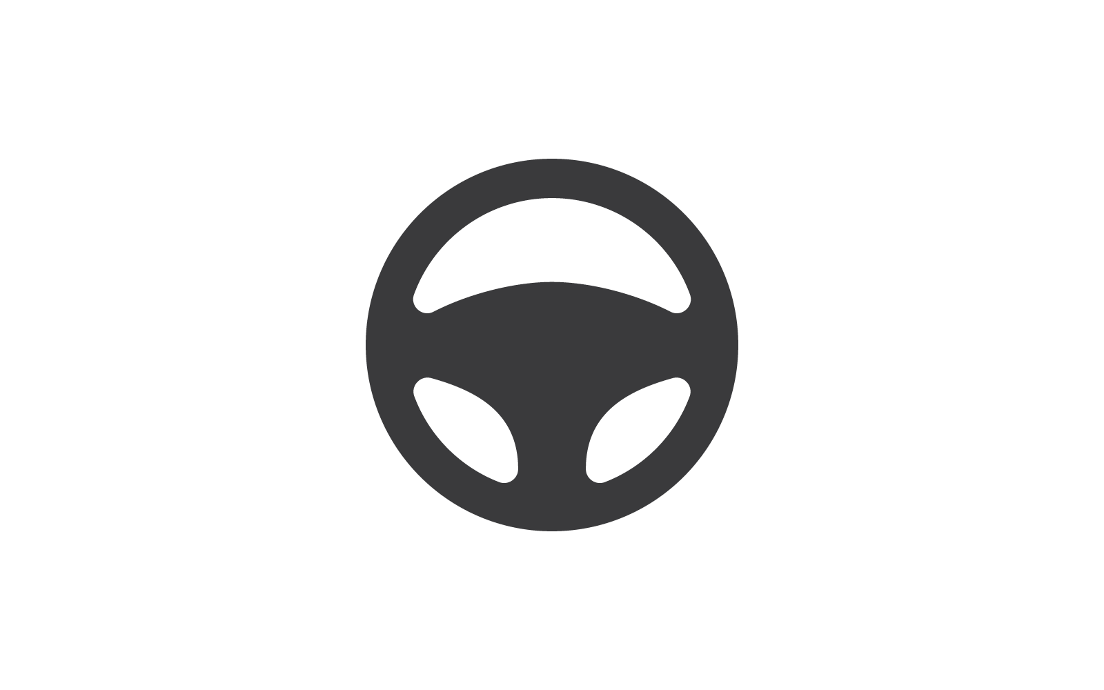 Steering wheel logo icon vector illustration flat design