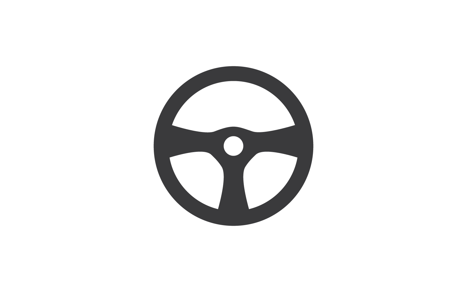 Steering wheel logo icon vector illustration template