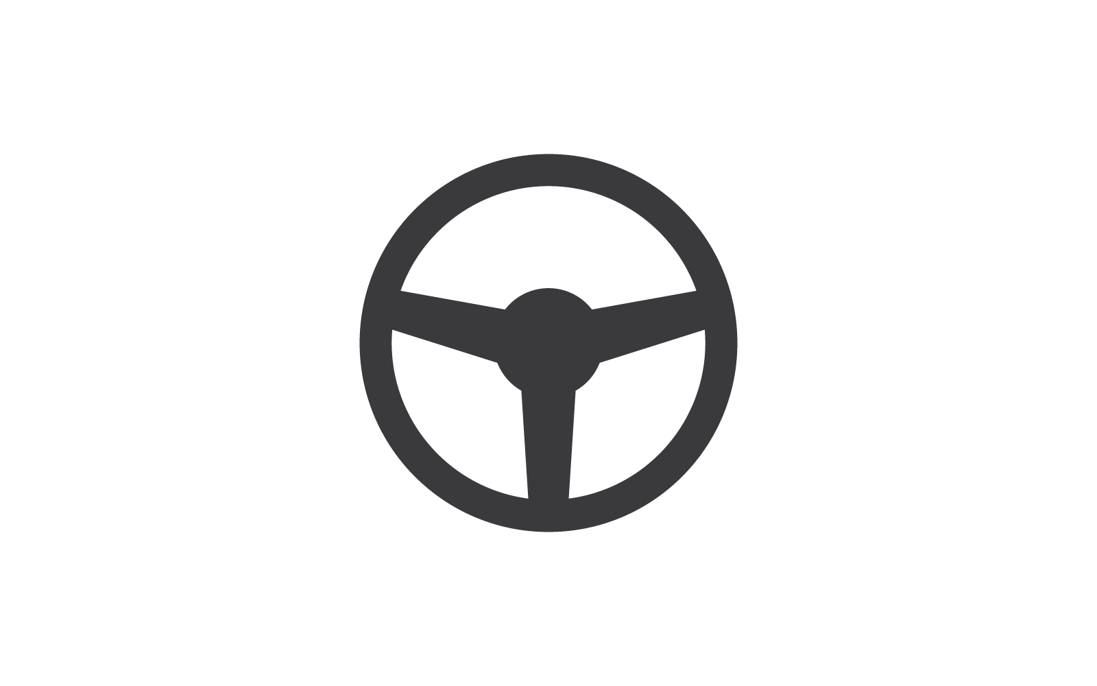 Steering wheel logo icon vector template