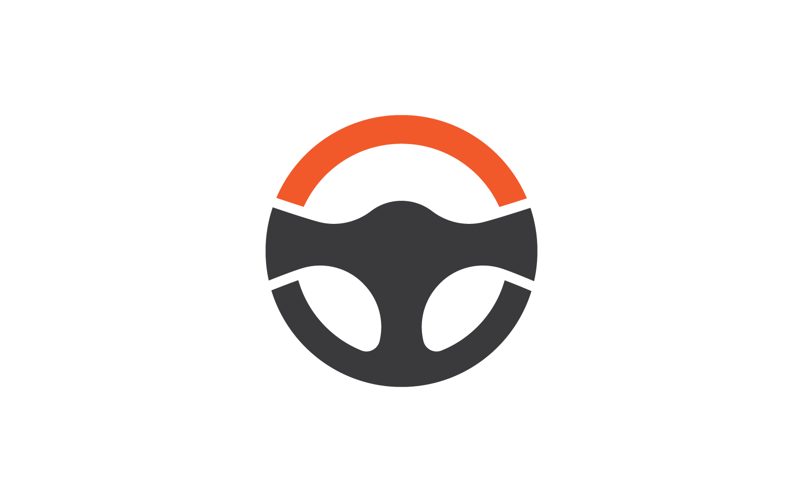 Steering wheel logo illustration icon vector flat design