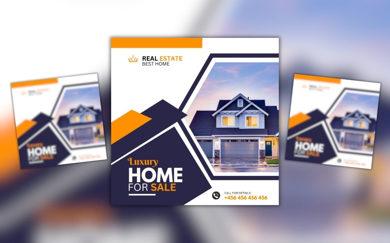 Luxury Home For Sale Design Template Social Media