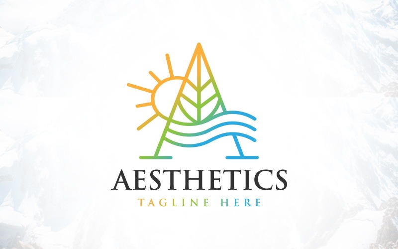 Natural Letter A Aesthetics Logo Design Logo Template