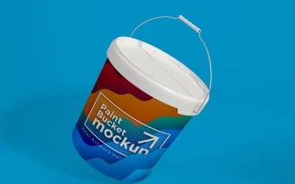 Plastic Paint Bucket Container packaging mockup 16
