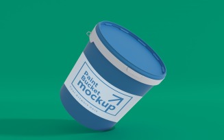 Plastic Paint Bucket Container packaging mockup 20