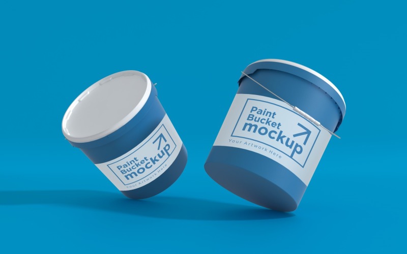 Plastic Paint Bucket Container packaging mockup 21 Product Mockup