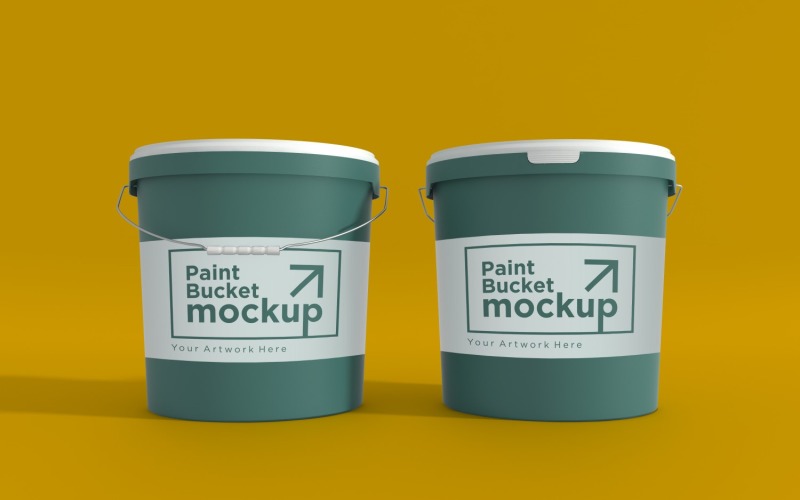 Plastic Paint Bucket Container packaging mockup 23 Product Mockup